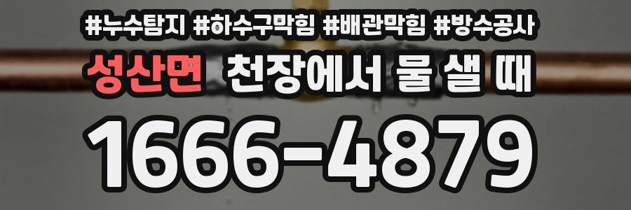 성산면 천장에서 물 샐 때