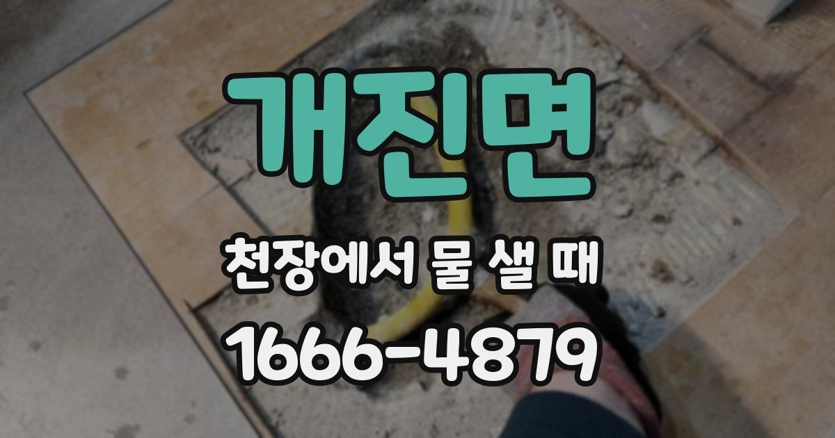 개진면 천장에서 물 샐 때