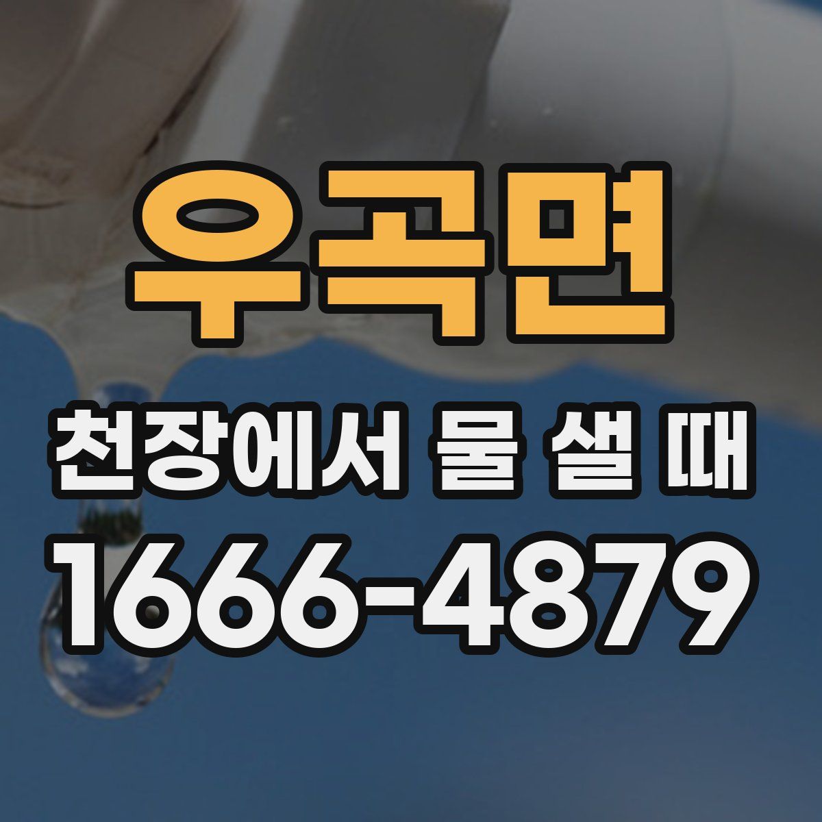 우곡면 천장에서 물 샐 때