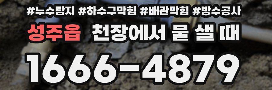 성주읍 천장에서 물 샐 때