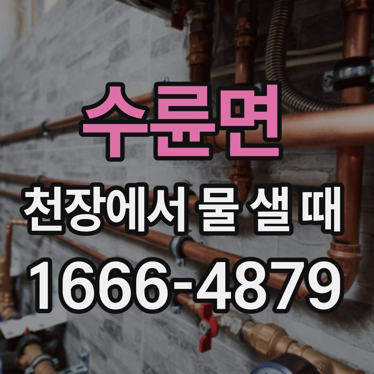 수륜면 천장에서 물 샐 때
