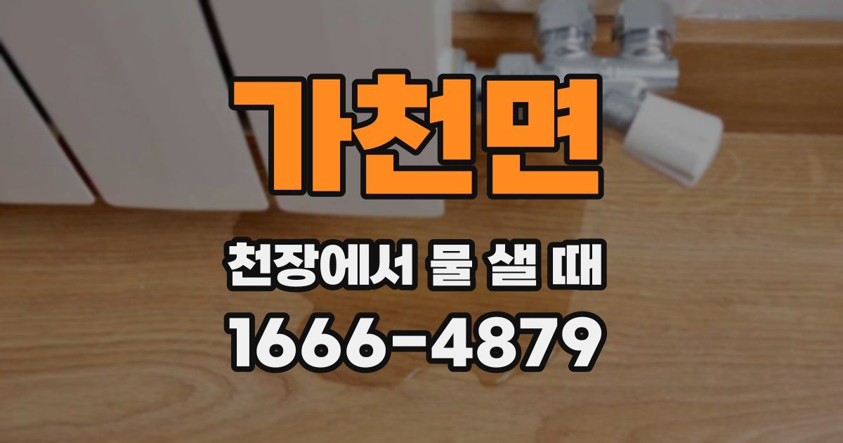 가천면 천장에서 물 샐 때