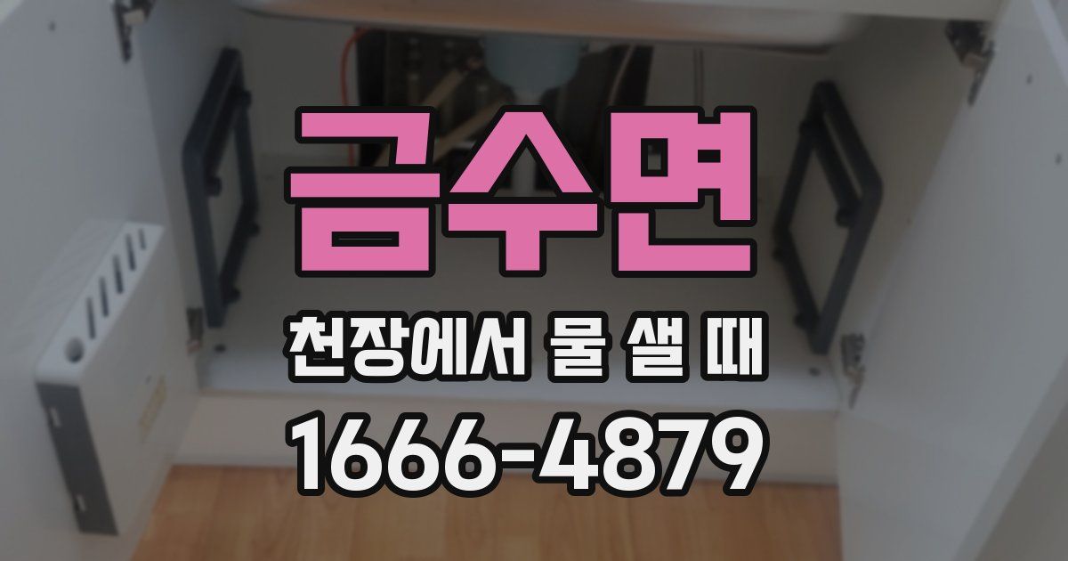 금수면 천장에서 물 샐 때