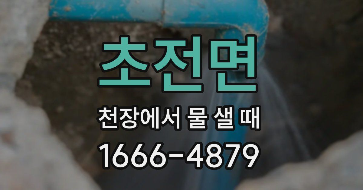 초전면 천장에서 물 샐 때
