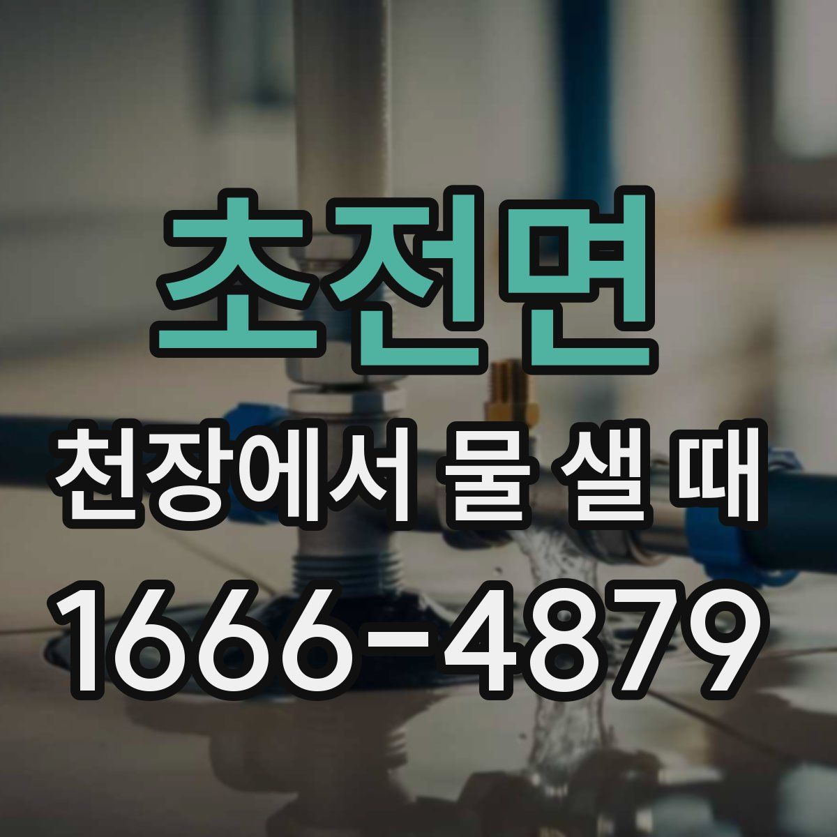 초전면 천장에서 물 샐 때
