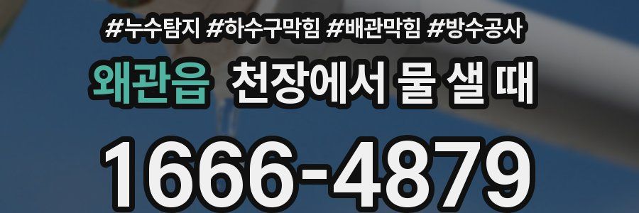 왜관읍 천장에서 물 샐 때
