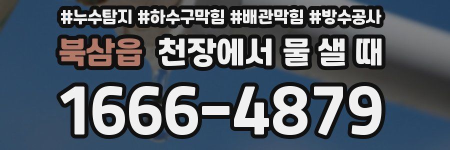 북삼읍 천장에서 물 샐 때