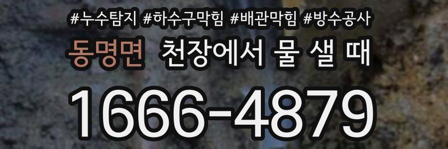 동명면 천장에서 물 샐 때
