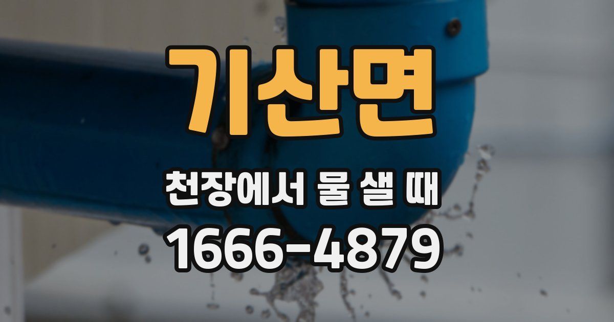 기산면 천장에서 물 샐 때