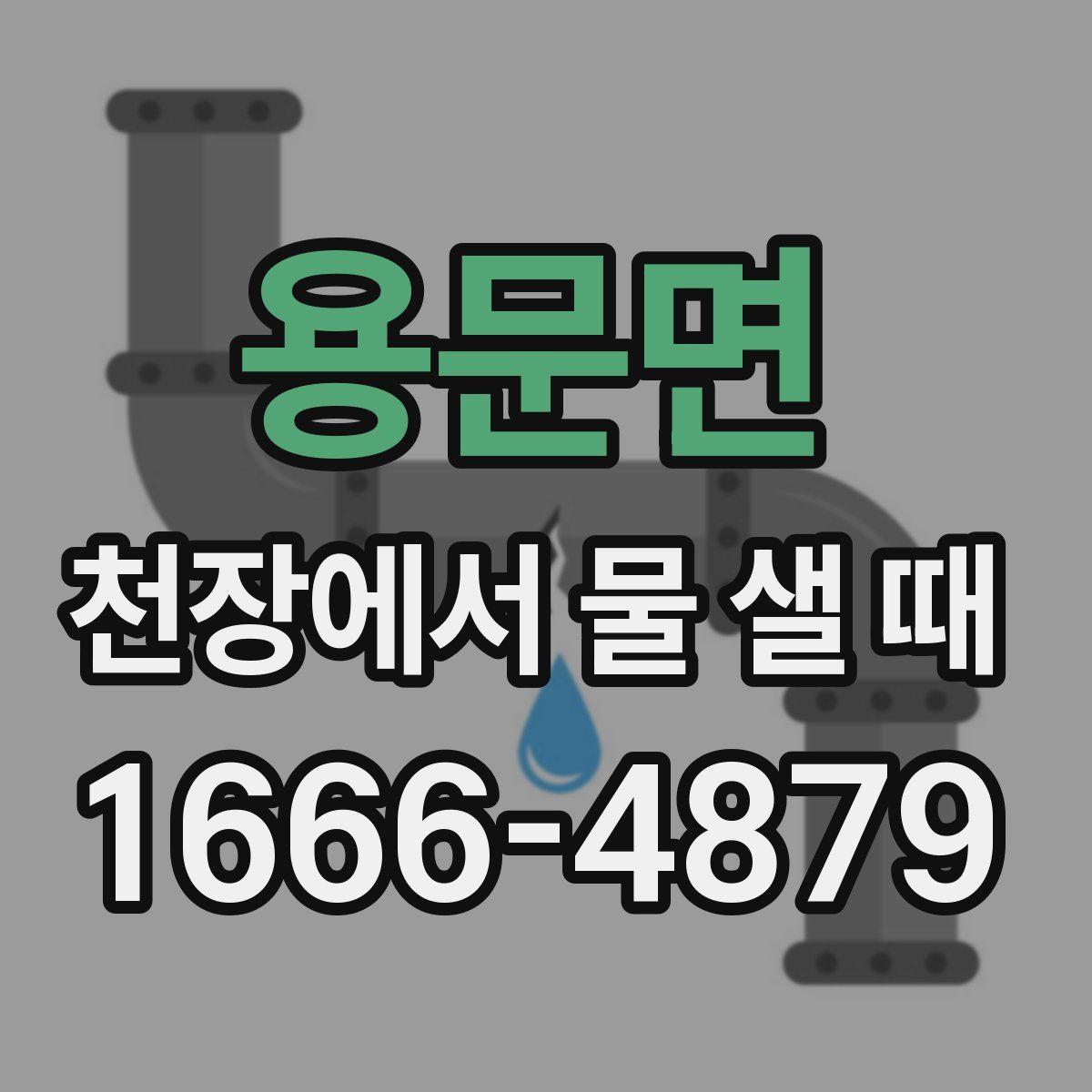 용문면 천장에서 물 샐 때