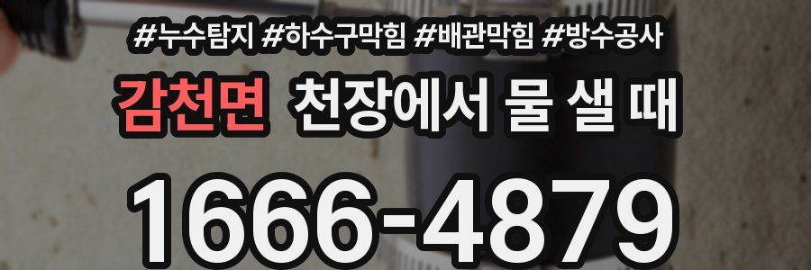 감천면 천장에서 물 샐 때
