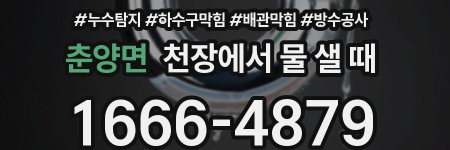 춘양면 천장에서 물 샐 때