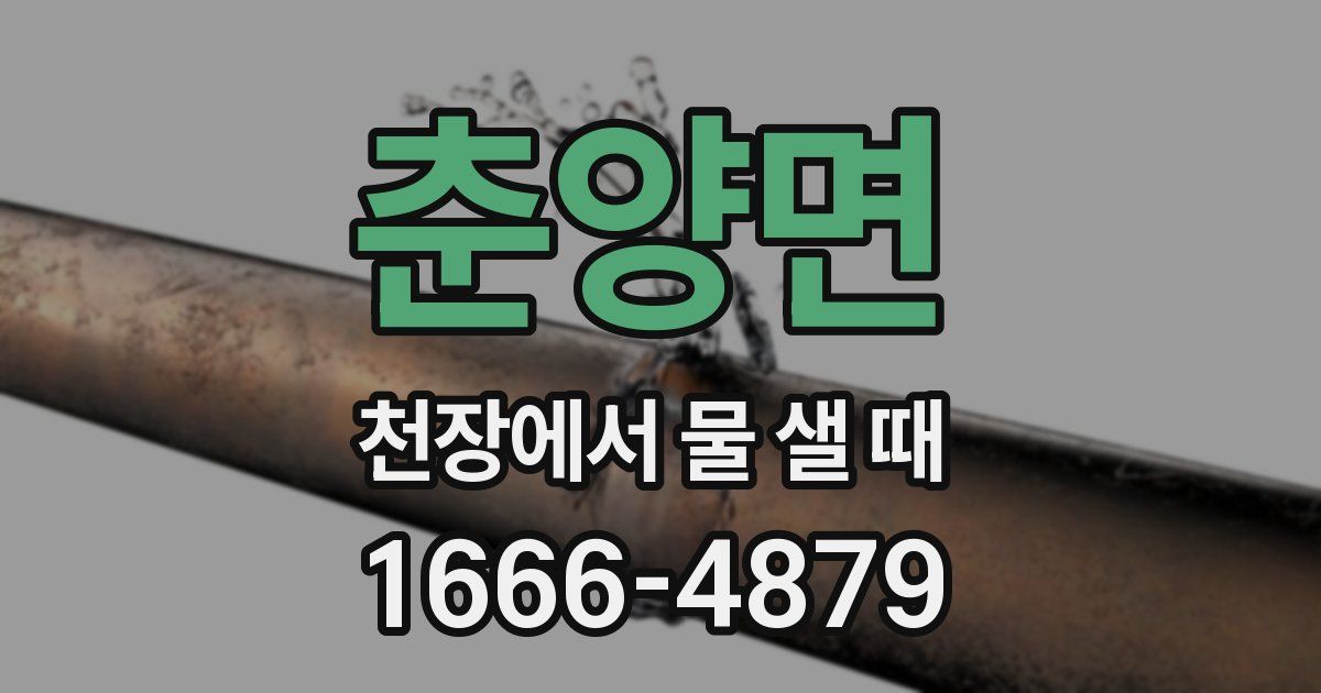 춘양면 천장에서 물 샐 때