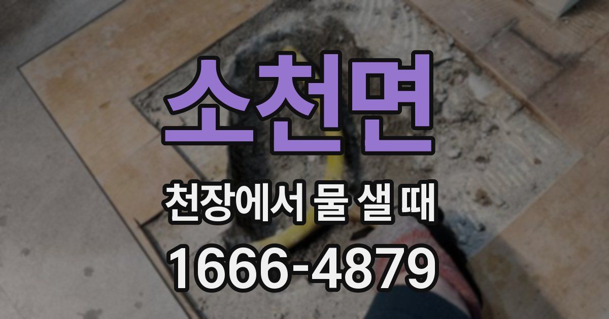 소천면 천장에서 물 샐 때