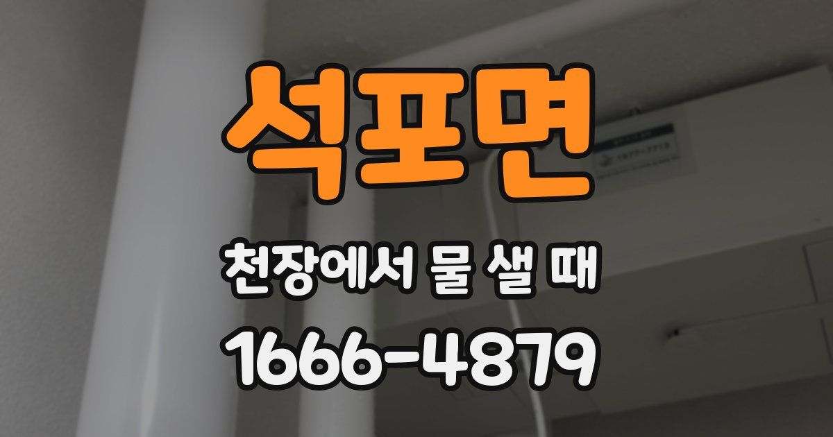석포면 천장에서 물 샐 때