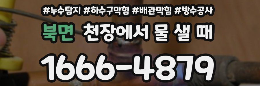 북면 천장에서 물 샐 때