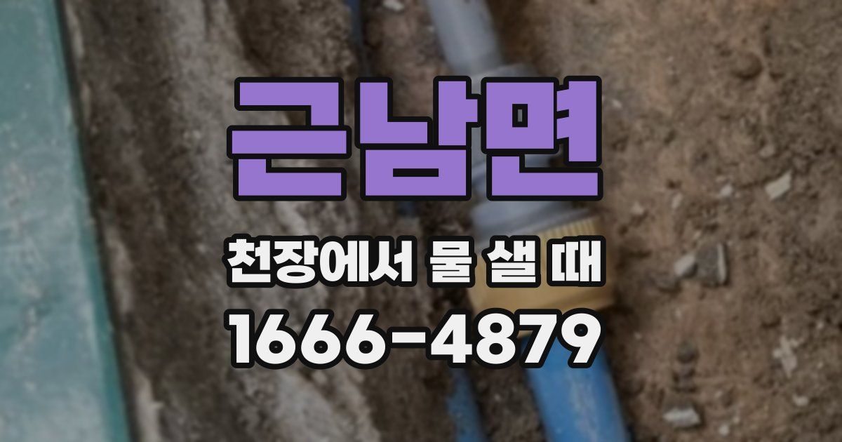 근남면 천장에서 물 샐 때