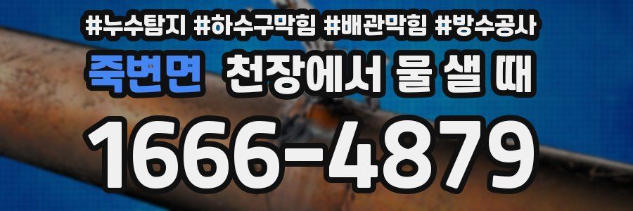 죽변면 천장에서 물 샐 때