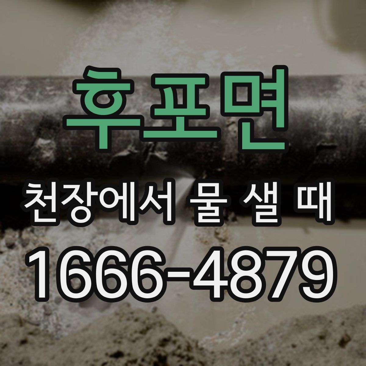 후포면 천장에서 물 샐 때