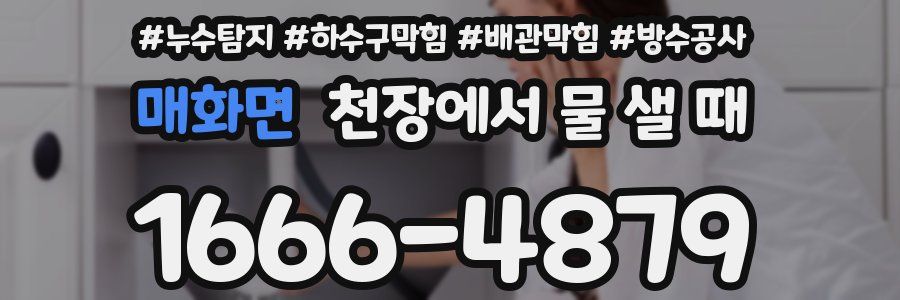매화면 천장에서 물 샐 때