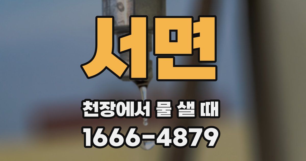 서면 천장에서 물 샐 때
