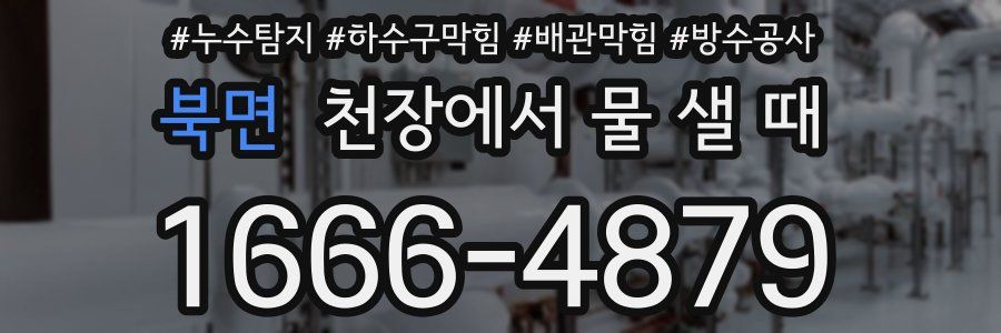 북면 천장에서 물 샐 때