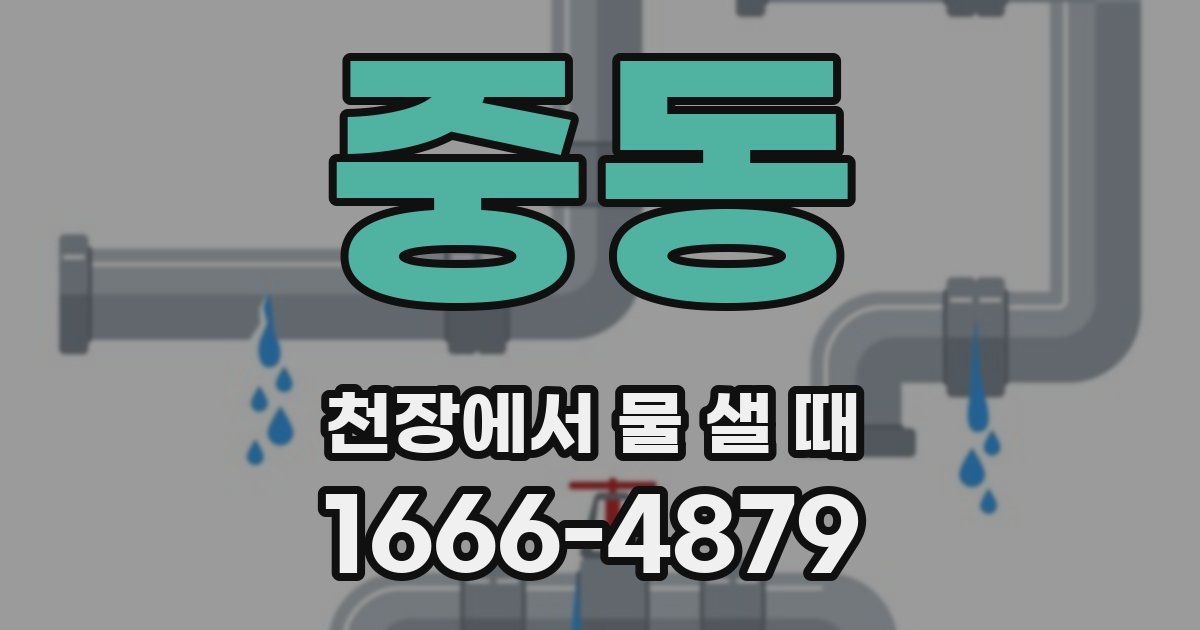 중동 천장에서 물 샐 때