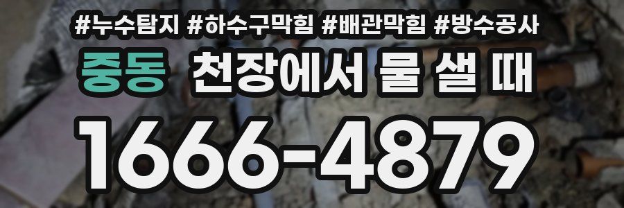중동 천장에서 물 샐 때