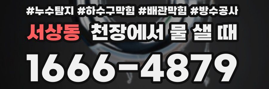 서상동 천장에서 물 샐 때