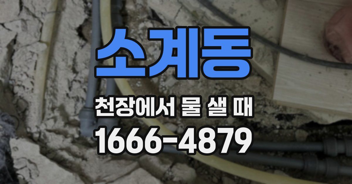 소계동 천장에서 물 샐 때