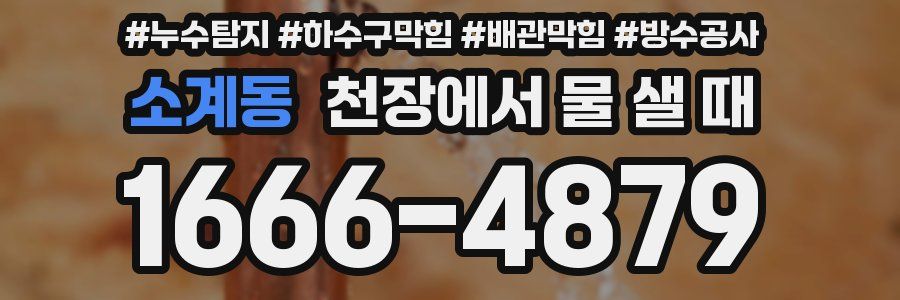 소계동 천장에서 물 샐 때