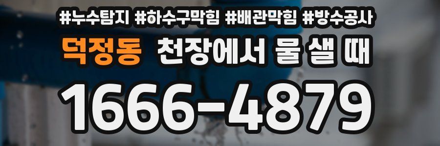 덕정동 천장에서 물 샐 때
