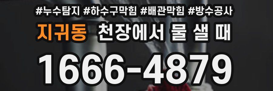 지귀동 천장에서 물 샐 때