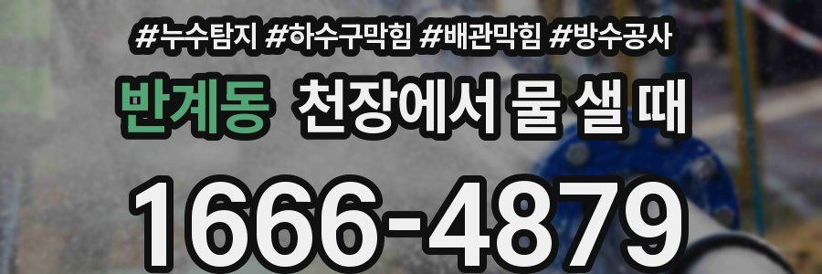 반계동 천장에서 물 샐 때