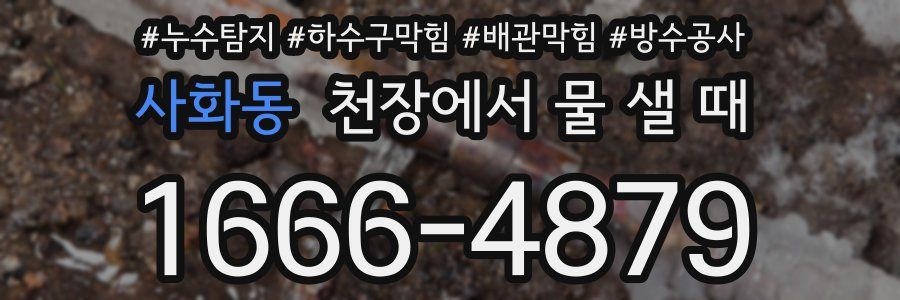사화동 천장에서 물 샐 때