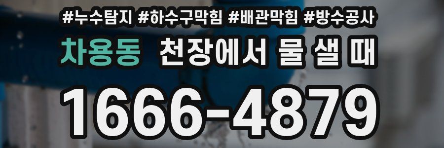 차용동 천장에서 물 샐 때
