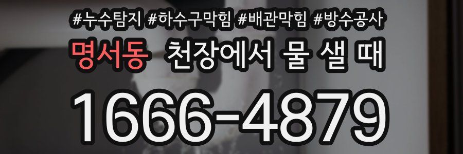 명서동 천장에서 물 샐 때