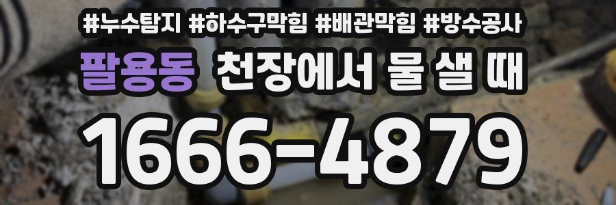 팔용동 천장에서 물 샐 때