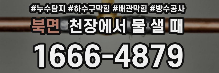 북면 천장에서 물 샐 때