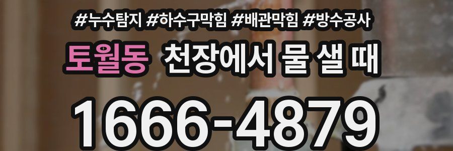 토월동 천장에서 물 샐 때