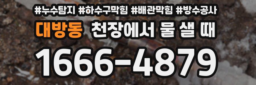 대방동 천장에서 물 샐 때