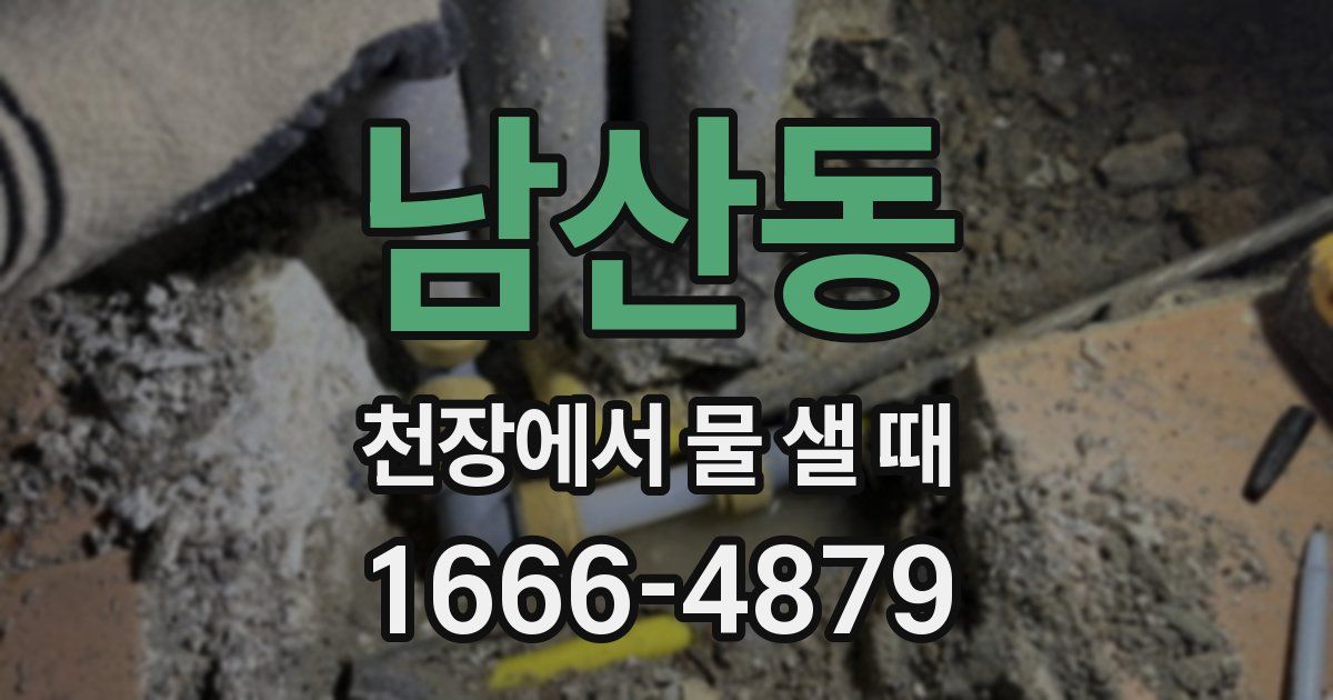 남산동 천장에서 물 샐 때