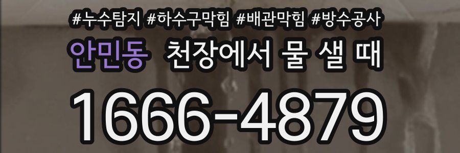 안민동 천장에서 물 샐 때