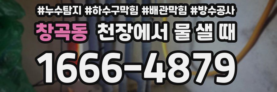 창곡동 천장에서 물 샐 때