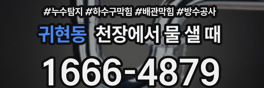 귀현동 천장에서 물 샐 때