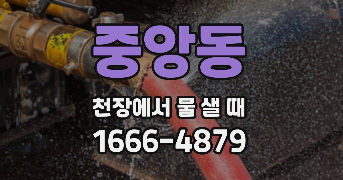 중앙동 천장에서 물 샐 때