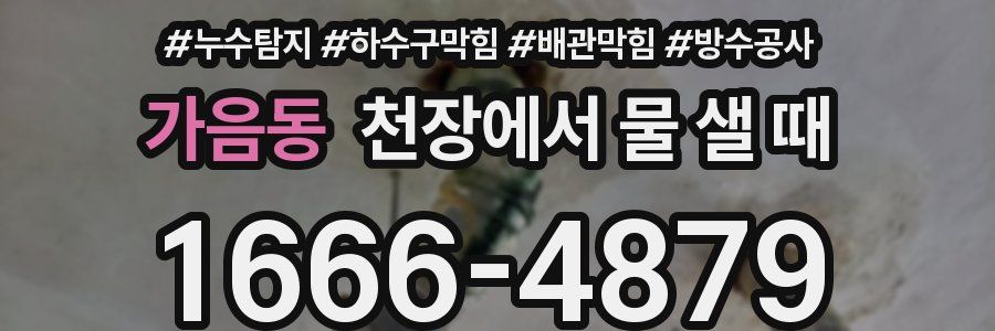 가음동 천장에서 물 샐 때