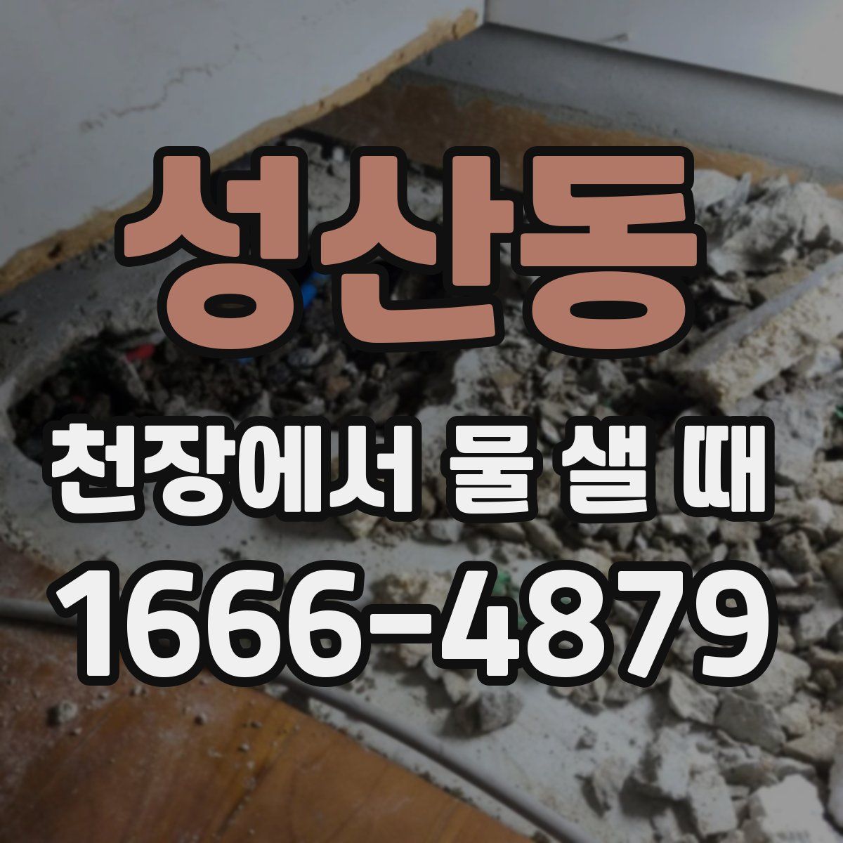 성산동 천장에서 물 샐 때