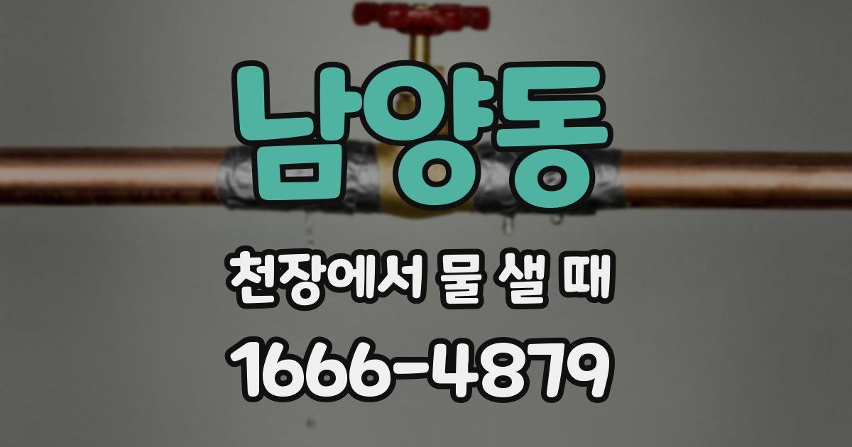 남양동 천장에서 물 샐 때
