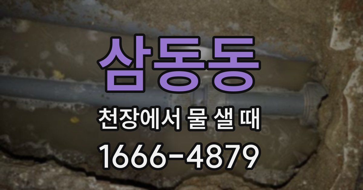 삼동동 천장에서 물 샐 때